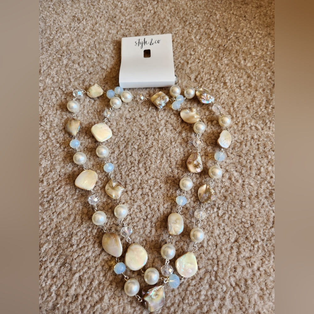 Style And Co Statement Necklace Stones And Beads NWT